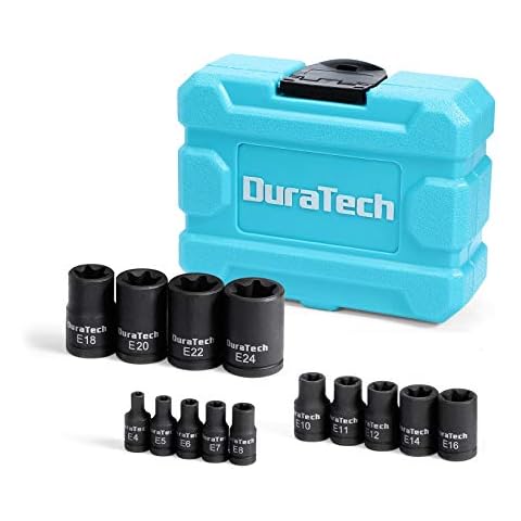 DURATECH 14-Piece External Star Impact Socket Set Cover