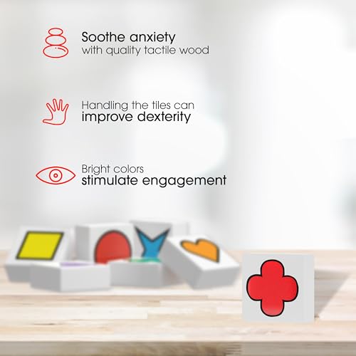 Image of Keeping Busy Match Shapes Dementia Activities for Seniors | Alzheimer Products for Elderly Patients | Fun Memory Game Toy & Cognitive Brain Puzzle for Senior Citizens w /Memory Loss or Alzheimers