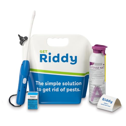 Riddy Pest Pro Kit, Effective Against 100+ Bugs, Includes Rechargeable Sprayer, Traps, Gloves & Tips Guide, Long-Lasting Barrier for Unwanted Pests Professional-Grade Treatment