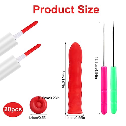 Image of 20pcs Caulk Cap, Caulking Cap Covers Caulk Saver Caps for Sealing Caulk Pipes with 2 Reusable Piercing Needles Caulk Tube Sealer Caps Caulking Tube Kit for Sealing and Preserving Caulk Tube