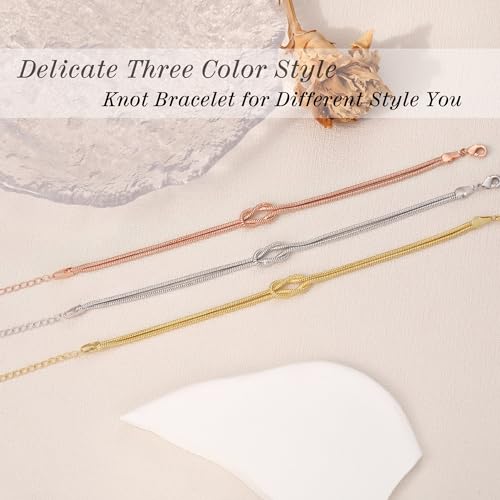 Image of Gold Bracelets for Women Teen Girl Gifts Infinity Knot Bracelet Gifts for Daughter Granddaughter Wife Birthday Gift Ideas Anniversary Valentines Mothers Day Christmas Jewelry