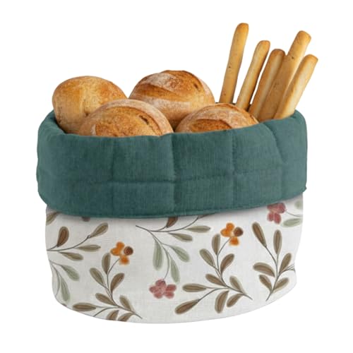 moorg Cesta para pan de algodón, panera de mesa – Cestas con diferentes diseños, panera de mesa, 19 x 19 cm