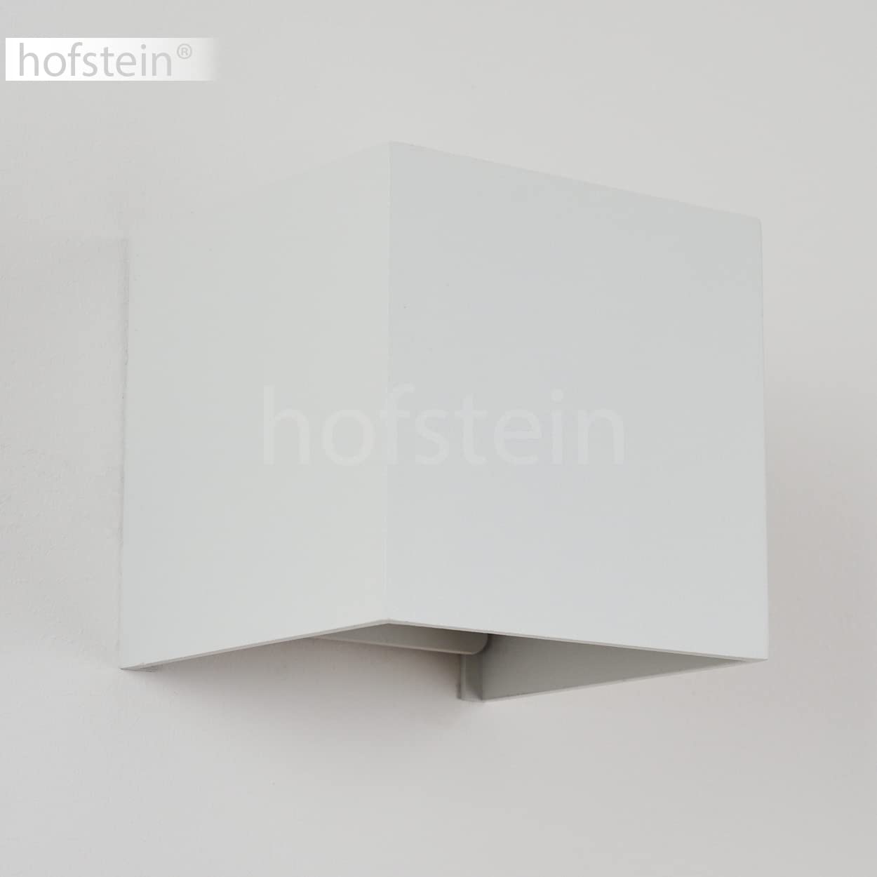 Wandleuchte Badajoz, moderne Wandlampe aus Metall in Weiß, eckige Leuchte mit verschiedenen Lichteffekten durch verstellbaren Schirm, Up & Down Leuchte, 1-flammig, 1 x G9, ohne Leuchtmittel