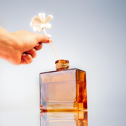 Sandalwood Reed Diffuser - 6oz (180ml) Essential Oil Reed Diffuser Set with 10 Decorative Sticks, Long Lasting Fragrance for Home, Bathroom Bedroom Air freshener, Room, Shelf Decor - Image 8