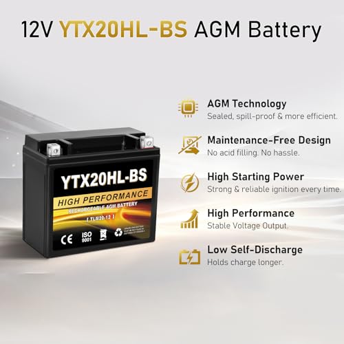 Daakmax YTX20HL-BS AGM Battery
