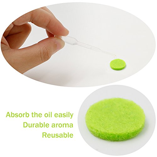 Royaroma 17Mm (2/3 Inch) Replacement Felt Pads(48 Pieces) For 25Mm Essential Oil Diffuser Locket Pendant Necklace With 12 Colors #TOP3