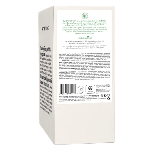 Attitude Body Wash, Ewg Verified, Plant- And Mineral-Based Ingredients, Vegan And Cruelty-Free Personal Care Products, White Tea Leaves, Bulk Refill, 67.6 Fl Oz #TOP1