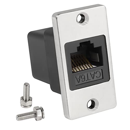 QIANRENON RJ45 Rechteckige Panel Netzwerk Adapter Cat6A RJ45 8P8C Buchse auf Buchse Panel Montage Ethernet Anschluss RJ45 Einbaubuchse Abgeschirmt, für Montage auf Gerätetafeln Schreibtischen QIANRENON RJ45 Rechteckige Panel Netzwerk Adapter Cat6A RJ45 8P8C Buchse auf Buchse Panel Montage Ethernet Anschluss RJ45 Einbaubuchse Abgeschirmt, für Montage auf Gerätetafeln Schreibtischen