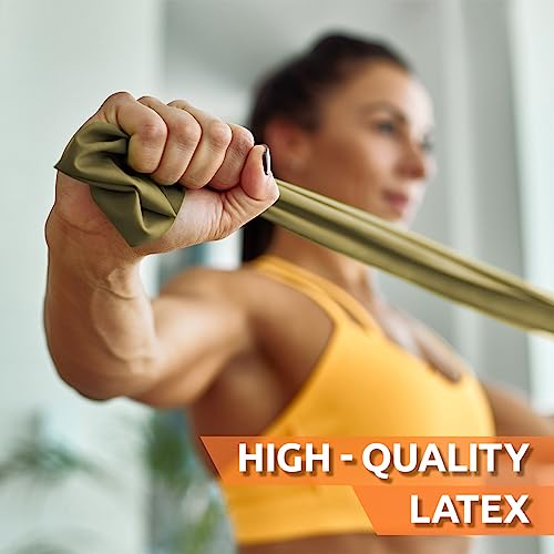 Vissco Active Band Physical Resistance Band for Exercise, Workouts, Gym, Stretching, Yoga, Strengthening of Muscles & Joints - Heaviest Resistance (Golden)