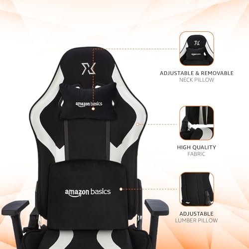Amazon Basics Euphora Gaming Chair (White) | Aluminium - Image 5