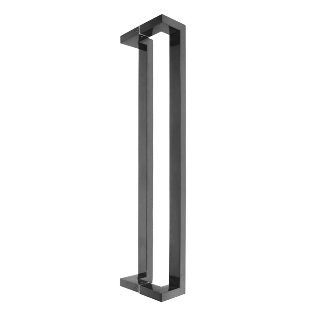 OIFAODAO Glass Door Handle, Heavy Duty Stainless Steel Square Tube Double Curved Glass Push-Pull Door Handle(Length 1200mm/47.2inch)