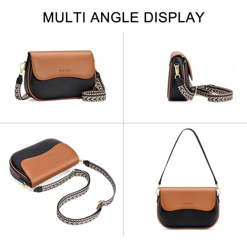 RONSIN Saddle Bag Vegan Leathe Wallets Purse Crossbody Bag for Women2