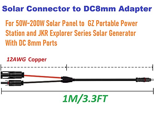 SolarEnz Conector solar para cabo adaptador DC8 mm perfeitamente conector solar gerador solar estaçã