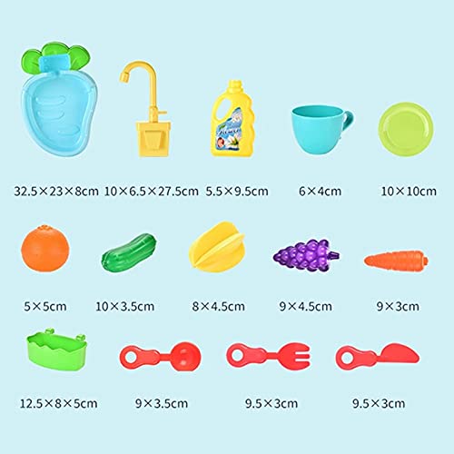 IHEHUA Waschbecken, Spielküche, elektrisch, vorgetäuscht, Geschirrspüler mit laufendem Spielzeug, Wassererziehung Baby… – Bild 4