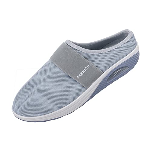Zuecos cómodos de verano para mujer, elegantes, versátiles, lisas, antideslizantes, con soporte de arco, transpirables, para caminar, ligeros, cómodos, a la moda, perezosos, para interiores, tenis al