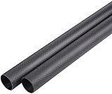 Zerobegin 3K Carbon-Faser-Rohrstab, Gewebe, Matte Oberfläche, für DIY Aviation Modellflugzeug, RC Quadcopter, Auto, Sportgeräte, etc 500 mm, 2 St,19mm*17mm