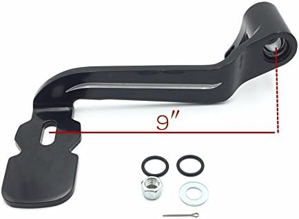 SMT-Black Billet Rear Brake Lever Brake Pedal Foot Lever with Eagle Hawk Foot Peg Airflow Compatible with 2014 Later Touring Trike Road King Street Glide CVO Tri Glide FLHR [B01JA1YF4G]
