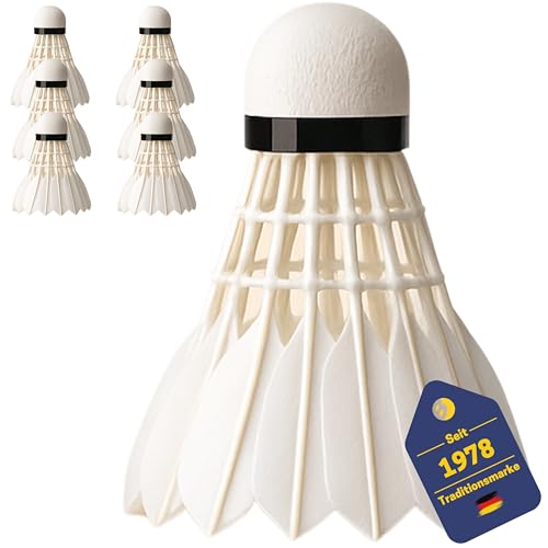 Best Sport Lot de 6 Volants de Badminton avec Plumes