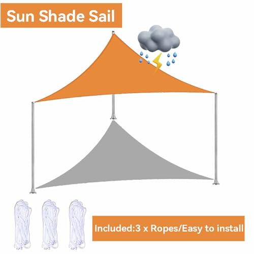 Voile d'ombrage imperméable triangle pour bloquer la chaleur et la pluie - 6