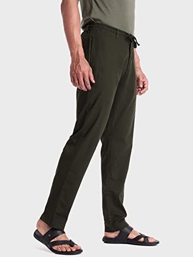 Image of Bewakoof Men's 100% Cotton Solid Regular Fit Trousers | Pant for man | Chinos pants for men | Men trousers | Casual Pants for Men | Trousers for man | Men's Regular Casual Pants | Cotton Pant for Men | Everyday Casual | Utility Streetwear | Lightweight & Flexible