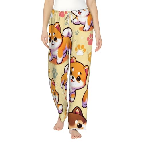 Pantalon de pyjama polaire femme contre le froid en flanelle Akita