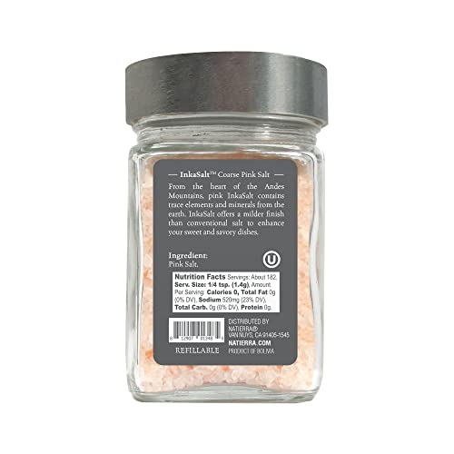 Sel rose gros grain Inkasalt Natierra moulin rechargeable 255g