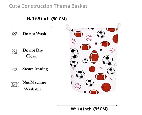 Storage Baskets Waterproof Foldable Organizer Large Storage Bins For Dirty Clothes Home And Office Toy Organizer Laundry Hamper.(Sports Ball) #TOP1