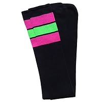 Skatersocks 35 Inch Thigh Haut Rayé Chaussettes Tube Dans Retro Style