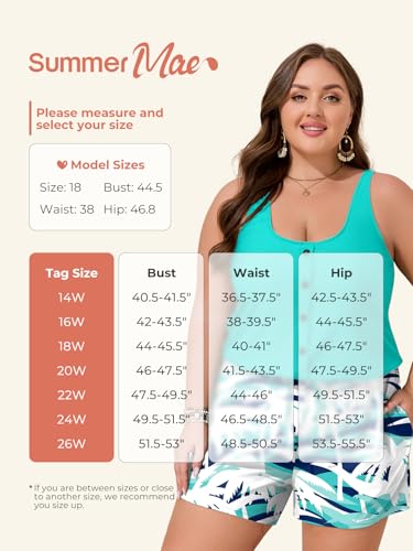 Image of Summer Mae Plus Size Swim Romper One Piece Swimsuit Women Blouson Bathing Suit with Pockets 2026 Modest Swimwear