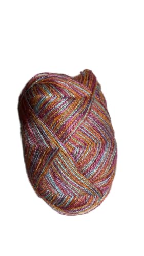 Image of 3 Ply Knitting Wool Yarn, Supersoft Hand Knitting Wool for Craft, Crochet, Amigurumi, Embroidery (Pink Purple Grey)