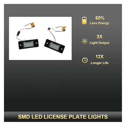 Luz de matrícula para Bora Variant 1999-2004 sin error Canbus 7