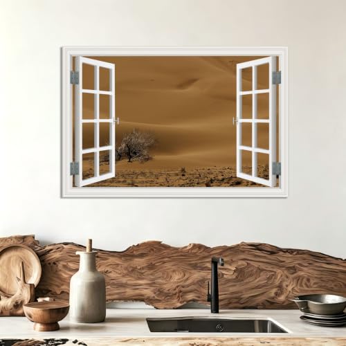 Cuadro lienzo efecto ventana para conectar tu hogar con un paisaje de lago 3