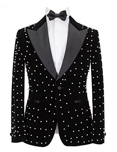 Costume Homme Diamants en Velours Côtelé Fin et Revers en Pointe Haute Qualité