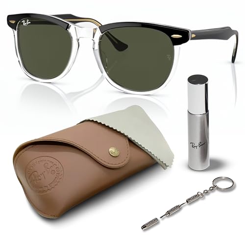 Ray-Ban RB2398 EAGLEEYE Square-Round Shaped Sunglasses for Men & Women with Official RAYBAN Eyewear Kit