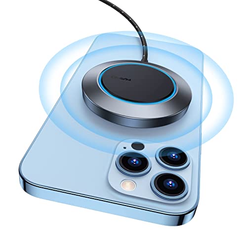 Wawo Magnetic Wireless Charger mit USB-C 20W PD Adapter, Kabelloses Ladegerät Magnetisches Kontaktloses Lade Pad mit 1.5m Typ-C Kabel für Apple iPhone 14 Pro Max Plus 13 12 Pro Max Mini AirPods 3 Pro Cover
