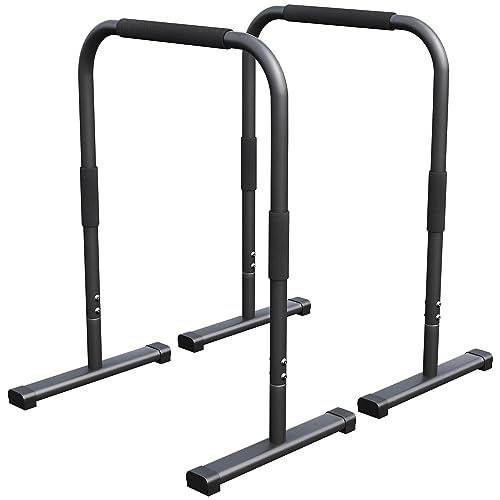 💪 UTILIZZO - Parallettes Core Trainer è un dispositivo di allenamento mobile multifunzionale per tutto il corpo - allenamento ideale per tutto il corpo con esercizi di peso proprio per costruire muscoli e bruciare grasso come tuffi, pull-up, canottaggio, flessioni e molto altro altro - mobile per casa, palestra, indoor e outdoor