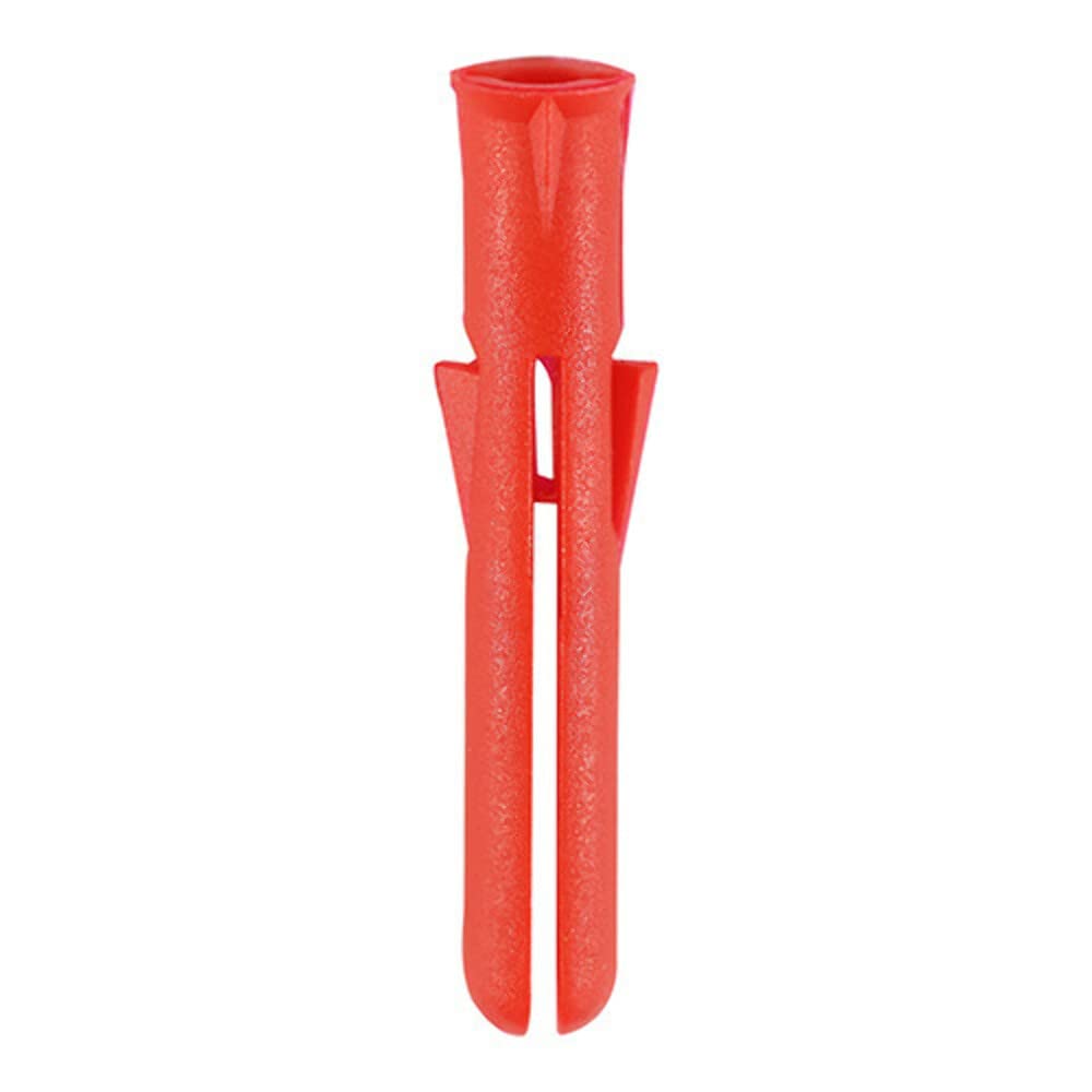 Chevilles plastique rouge TimCo 34 mm pour fixer des étagères au mur