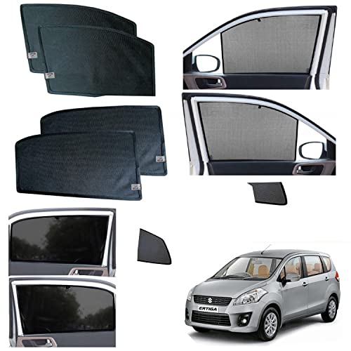 Image of WolkomHome car Fix Curtain Window Shades Half Curtains Sunshade for Ertiga Type-1 Set of 6