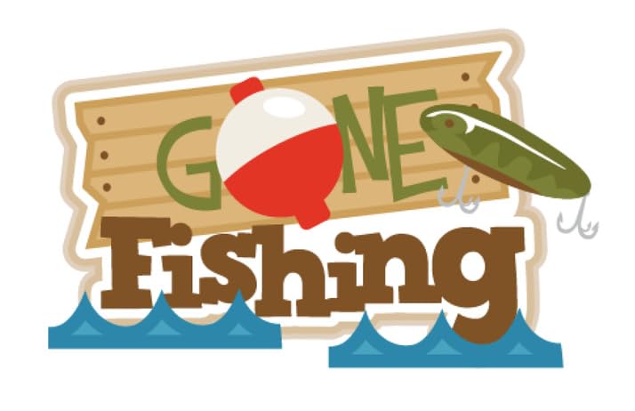 Gone Fishing Edible Image Cake Topper For Your Half Sheet Cake