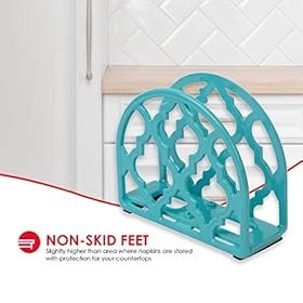 Home Basics Lattice Collection Cast Iron Napkin Holder (Turquoise) 41CwMhOslhL. SS280