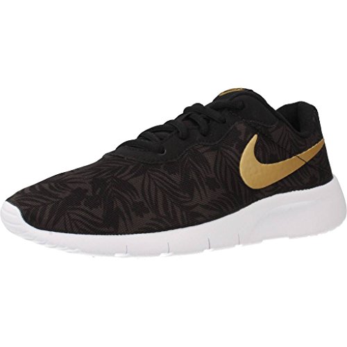 Nike Tanjun Print (gs) - Laufschuhe, Kind, Farbe Grau (deep Pewter/metallic Gold-Black-White), Größe 36