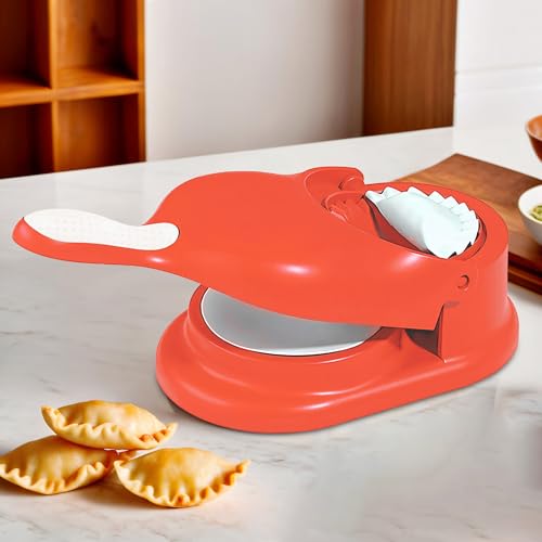 Kuber Industries 2 in 1 Momo & Gujiya Ghughra Dumbling Pressing M...