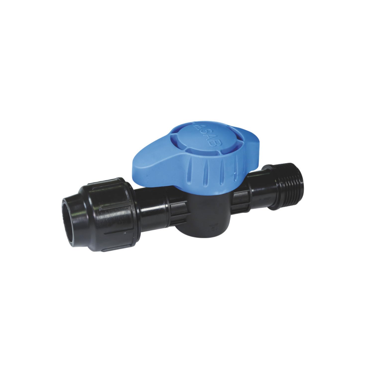 Válvula de compresión SAB F/M 20 x 1/2 pulgadas para riego en huerto y jardín