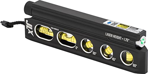 Image of Johnson Level & Tool 5700-0800LZR 8 inch Magnetic Billet Torpedo Laser Level with GreenBrite Technology (Class II, <1mW)