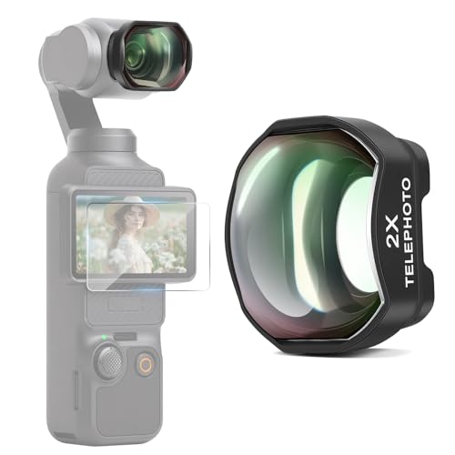 Image of 2X Telephoto Portrait Lens Compatible with DJI Osmo Pocket 3 Only, 4 Elements 3 Groups Multicoated Optical Glass, Magnetic Lens Attachment