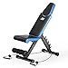 JX FITNESS Banc de Musculation Pliable Banc de Poids Gymnastique à Domicile AB Abdominaux Banc incliné Plat Banc d'exercice de Déclin Entraînement (Bleu)