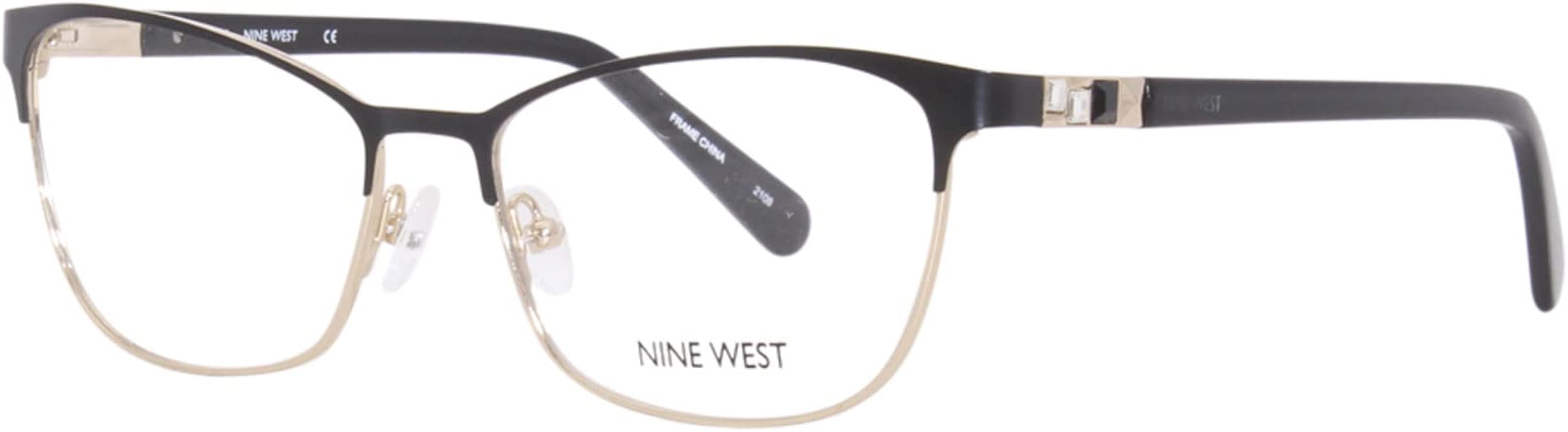 Amazon.com: Eyeglasses NINE WEST NW 1099 001 Black/Gold : Clothing