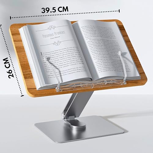 Image of Sunchhaya New Book Stand for Reading, Writing, Painting and Used As Laptop Stand for Desk, 360 Degree Rotatable Multi-Functioal Book Reading Stand Adjustable Height-Angle (BG-2VB1)
