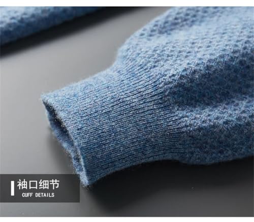 Men's Sweater Round Neck Loose Pullovers Knit Tops Warm Bottoming Simple Sweater3