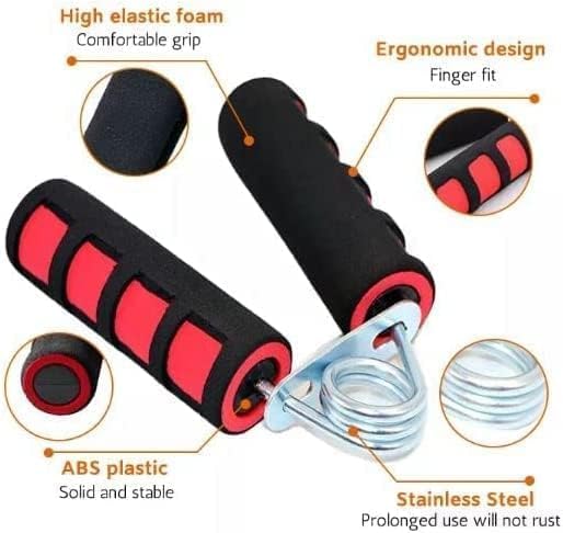 Image of Fitfix Hand Exerciser (V Shape) Hand Grip Strengthener with Foam Handle, Hand Gripper for Men & Women for Gym Workout Hand Exercise Equipment to Use in Home [pack of 1 ps]